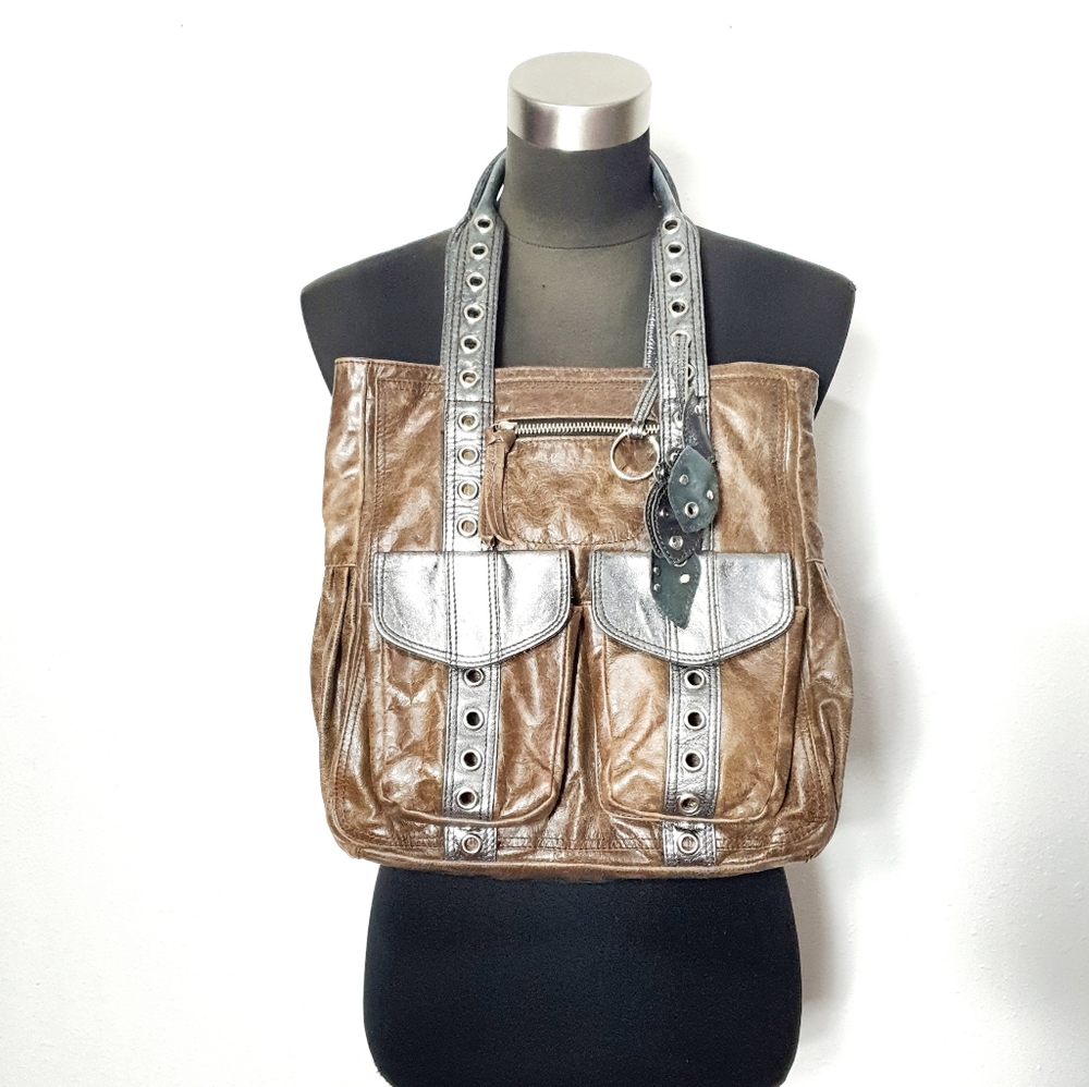 Tano Pleated Slouch Hobo Tote